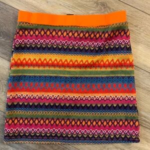 SHEIN Orange Pink Mini Pencil Skirt Casual